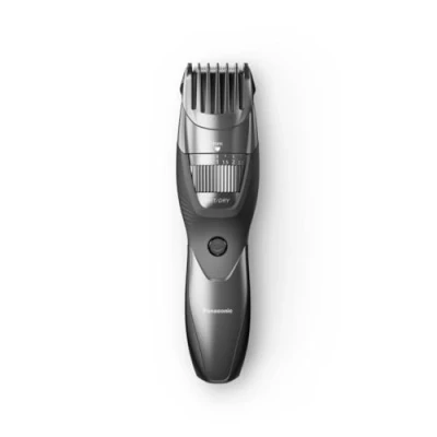 Imagen de Panasonic ER GB44 H503 Recortador WET&amp;DRY de barba para hombre con peine guía, selector ajuste rápido, recargable, acero inoxidable, batería larga duración, lavable, 20 ajustes, color plata