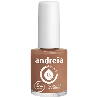 Imagen de Andreia Vernis Halal Esmalte de Uñas Vegano, Permeable y Transpirable que cumple con los requisitos Color B18 Gris Sombras Nu Castaño