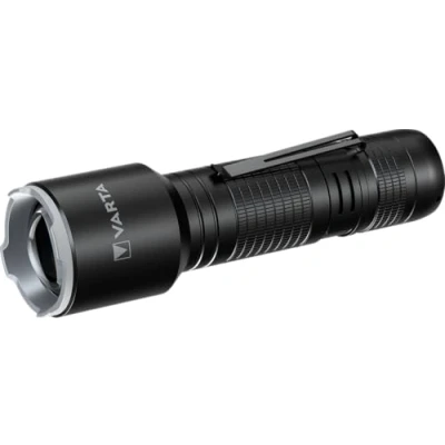Imagen de Varta Linterna LED Aluminium F30 Pro (incluye 2 pilas AAA Longlife Power para uso diario, 150 lúmenes, a prueba de golpes, 3 años garantía) negra doméstico, camping, exteriores