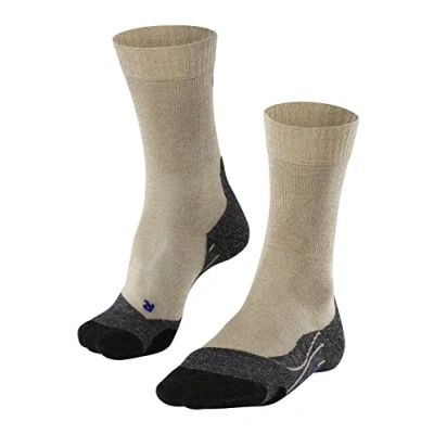 Imagen de FALKE TK2 Explore Cool W SO lyocell hilo funcional anti ampollas gruesa 1 par, Calcetines para senderismo Mujer, Beis (Nature Melange 4100), 39 40