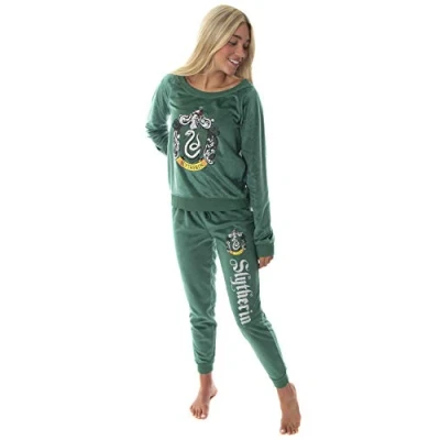 Imagen de Harry Potter Juniors&#039; Hogwart Castle Slytherin Crest Jogger Pajama Set (2XL)