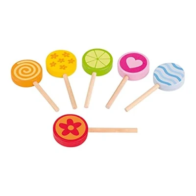 Imagen de goki Houten Lolly&#039;s, 6 Unidades, Multicolor, S (51554)