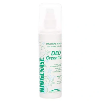 Imagen de Biogenase Deo Green Talco Desodorante para Axilas Sensibles sin Aluminio ni Parabenos Antiolor y Antibacteriano Hombre Mujer Apto Todo Tipo de Pieles Refrescante