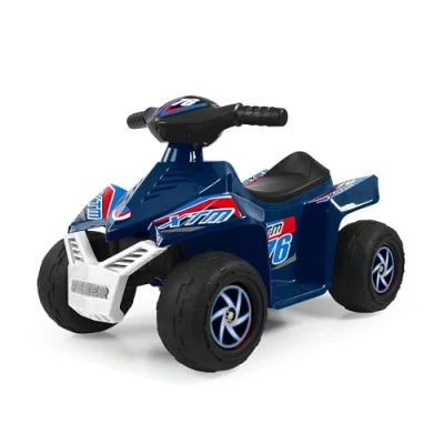 Imagen de FEBER Quad CE Dark Blue 6V, Coche eléctrico para niños y niñas de 18 Meses a 3 años, con Acelerador, Ruedas Grandes Estabilidad, hasta 40 min batería, Cargador Incluido, Famosa (FEN52000)