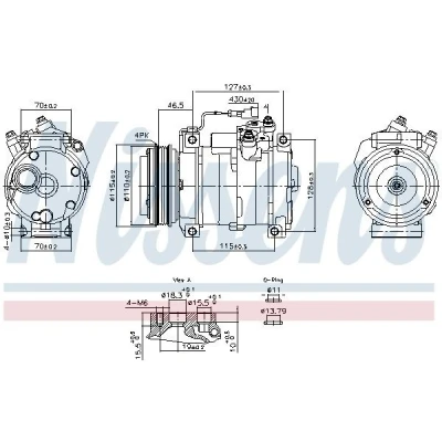 Imagen de Compresor, aire acondicionado NISSENS 891005