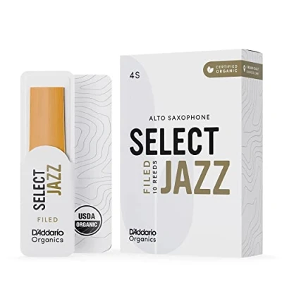 Imagen de D&#039;Addario Orgánico Select Jazz Alto Cañas para Saxofón, de Saxo, Filed, 4 Soft