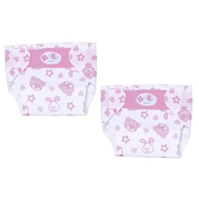 Imagen de BABY born Little Pack de 2 Pañales 36cm para niños a partir años Fácil manos pequeñas Promueve la empatía y las habilidades sociales Bonitos estampados