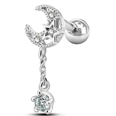 Imagen de OUFER Pendientes de Cartílago Acero Quirúrgico 316L 16G Stud Cluster Vine Dangle Tragus Hélix Piercing