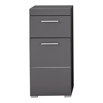 Imagen de trendteam smart living Mueble, Armario de baño Amanda, Gris agave alto brillo, 37 x 79 31 cm