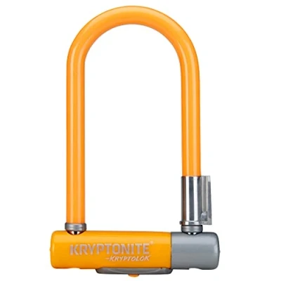 Imagen de Kryptonite (001997 ANTIRROBO U KRYPTOLOK Mini 7 w/FLEXFRAME Bracket (82x178), Unisex Adulto, Naranja Claro, 4&quot; x 11.5&quot; 12.7mm