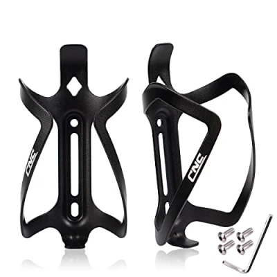 Imagen de CNC Portabidón para Bicicleta, Portabidones Bicicleta MTB，Aluminio de Bicicleta，2 pcs, Negro