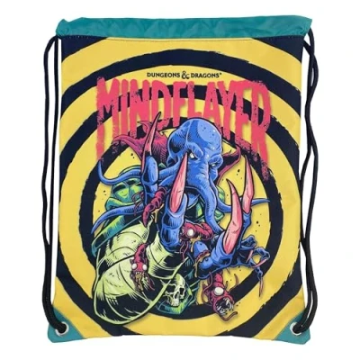 Imagen de Dragones y Mazmorras Mochila Saco Juvenil, Diseño Black Light, Asas Regulables, Multicolor, Backpack, Producto Oficial (CyP Brands)
