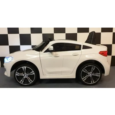 Imagen de INDALCHESS Coche ELECTRICO Infantil BMW 6GT, 12V, Blanco, Asiento Cuero, Ruedas Goma, NIÑOS DE 1 A 4 AÑOS