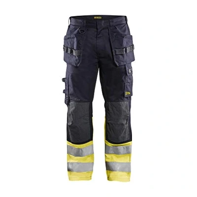 Imagen de Blaklader 148915128933C50 Multinorm Pantalón de trabajo induro, talla C50, color azul marino y amarillo