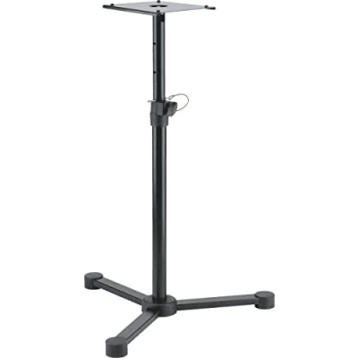 Imagen de K&amp;M 26720 soporte para monitor, negro, acero monitor de altura regulable estante grande