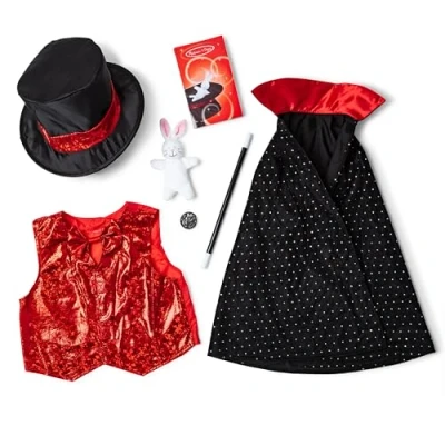 Imagen de Melissa &amp; Doug Disfraz mago Para niños y niñas, Traje de fiesta con accesorios, Juego imitación, halloween o carnaval, creativo, niñas 3 6 años
