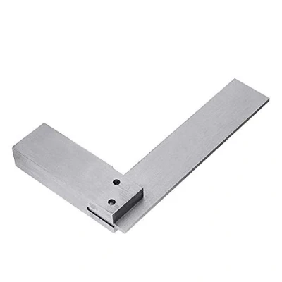 Imagen de Vogueing Tool Acero de 90 grados Ingenieros Regla cuadrada para medir ángulo recto con caja plástico (63 x 40 mm)