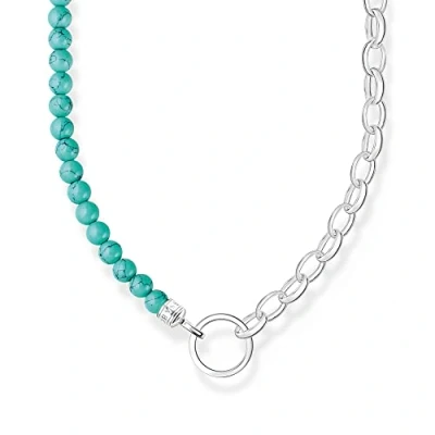 Imagen de Thomas Sabo Collar con Cuentas Azules Plata de Ley 925 KE2188 404 17 L45V, 40 45 cm, Turquesa