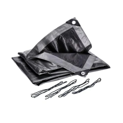 Imagen de Lona Profesional de 6 x m, 260 g/m², con Ojales (50 cm Distancia), Impermeable, Resistente a los Rayos UV, Lavable, protección, Cubierta Madera, para Muebles jardín, Barco, Piscina