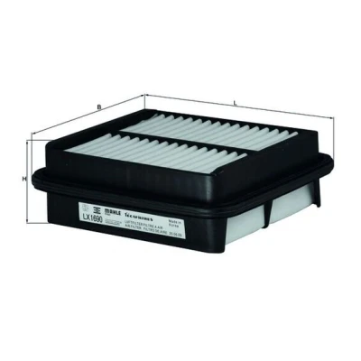 Imagen de MAHLE ORIGINAL LX 1690 Filtro de aire 60,5 164 181,5 Cartucho filtrante SUZUKI: Liana Berlina, Hatchback