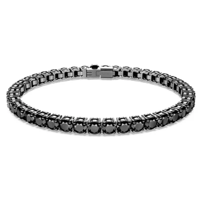 Imagen de Swarovski Matrix Tennis Round CUT Ruthenium Plated Pulsera, Mujer, Talla: Medium, Black