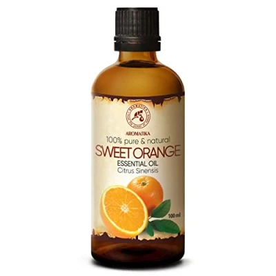 Imagen de Aceite Esencial Naranja 100ml 100% Puro y Natural Efecto Contra Celulitis Fragancias para Hogar Mejor Belleza Aromaterapia Masaje Baño Difusor Lámparas de Aroma