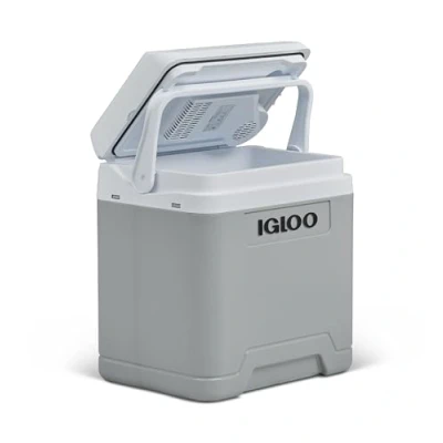 Imagen de IGLOO Nevera eléctrica IE27 CC, 27 litros, Mini de 12 V, conexión para Coche, Barco y Ocio, Color Gris