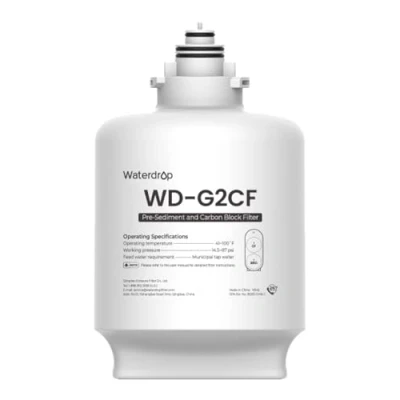 Imagen de Waterdrop Filtro WD G2CF, 12 meses de vida útil, reemplazo para el sistema ósmosis inversa G2 B, W