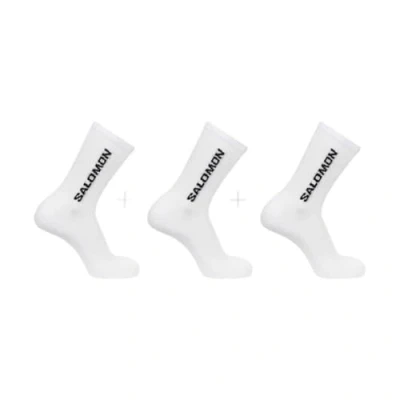 Imagen de Salomon Everyday CREW Unisex 3 PACK Calcetines, Talla: Large, White