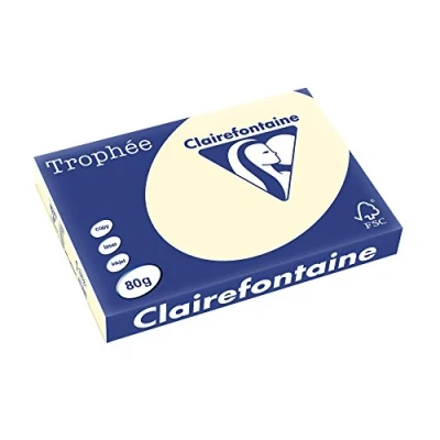 Imagen de Clairefontaine Trophée Resma de papel, 80 gr/m², 500 hojas, A3 (42 x 29.7 cm), color crema
