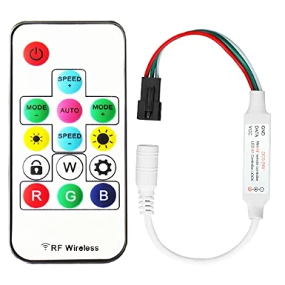 Imagen de Tesfish 358 clases de regulador la tira del RGB Digitaces los dígitos con el telecontrol radio 14Key RF para WS2812B WS2812 DC5V / 12V 24V