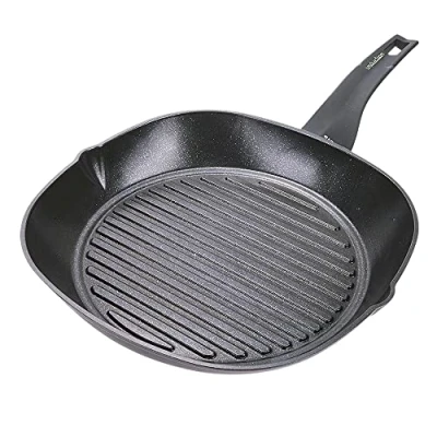 Imagen de Moneta Nova parrilla, Aluminio, Negro, 28 cm, para todo tipo de cocinas incluida inducción