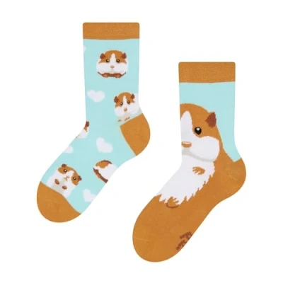 Imagen de Dedoles Calcetines Unisex Hombre Mujer y Niños Algodón muchos diseños divertidos diferente izquierda derecha, color: Azul, diseño: Conejillo de Indias, tamaño: 35 38