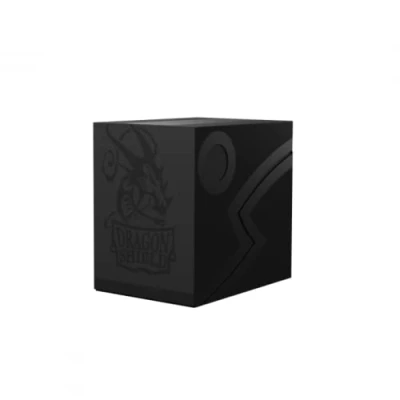 Imagen de Dragon Shield Card Deck Box Double Shell: Shadow Black/Black Durable and Sturdy TCG, OCG Storage Compatible with Pokemon Yugioh Commander MTG Magic: The Gathering Cards