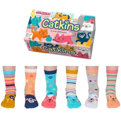 Imagen de United Oddsocks Paquete de 6 calcetines para niños Mix &amp; Match, novedosos 4 a años, talla UK 9 12 (EU 27 30), Kins, One Size