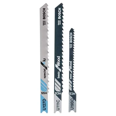 Imagen de Bosch 2 609 256 774 Juego de hojas sierra calar 3 piezas vástago en U (pack 3)