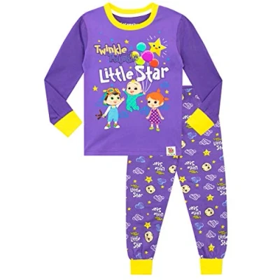 Imagen de CoComelon Pijama Pijamas Niña Invierno con Ajuste Cómodo JJ Y YoYo Morado 4 5 Años