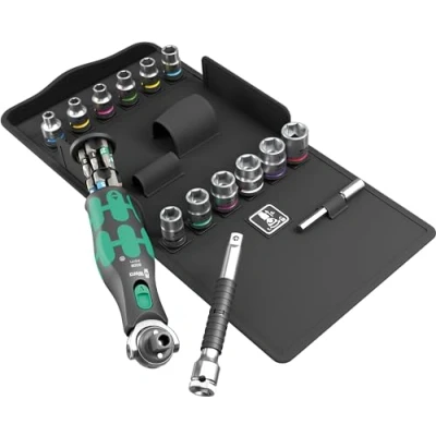 Imagen de Wera 05004284001 8009 Cyclop Pocket Set 3, juego de carracas, 27 piezas