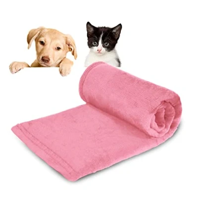 Imagen de MERCURY TEXTIL Manta para Perros, Gatos y Mascotas de Terciopelo Suave Resistente 75x100cm. (1, Rosa, 75x100cm)