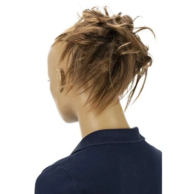 Imagen de CAISHA Postizo Goma Para El Pelo Voluminosa Grande Desordenada Fibra Sintética Resistente Al Calor Mezcla Marrón G8F