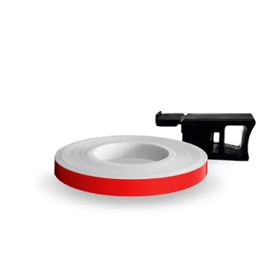 Imagen de 4R Quattroerre.it 10297 Wheel Stripes Tiras Adhesivas para Llantas de Moto con Aplicador, Rojo Raza, 7 mm x mt