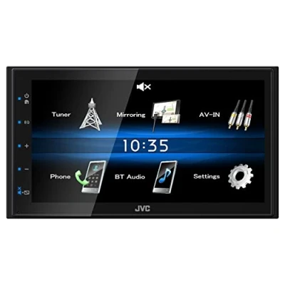 Imagen de Pantalla Táctil JVC con Radio para Coche Sistema Multimedia sin Mecanismo, Bluetooth, USB y Manos Libres, de 6.8 Pulgadas 4 x 50W Potencia Salida Autoradio KW M25BT