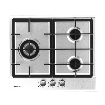 Imagen de Placa de Gas Infiniton 320WB, 3 zonas, Butano o Natural, 60 cm, Inox