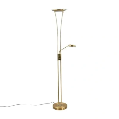 Imagen de Lindby Lámpara LED de pie Eda, altura 180 cm, latón, atenuable