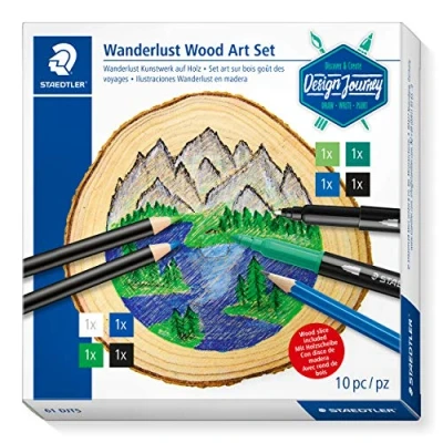 Imagen de STAEDTLER 61 DJT5 Design Journey Juego de arte Wanderlust en madera