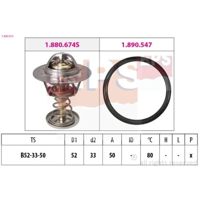 Imagen de FACET 7.8674 Termostato, refrigerante 80 52 Made in Italy OE Equivalent con junta TOYOTA: Yaris II Hatchback, Aygo, PEUGEOT: 107 Hatchback