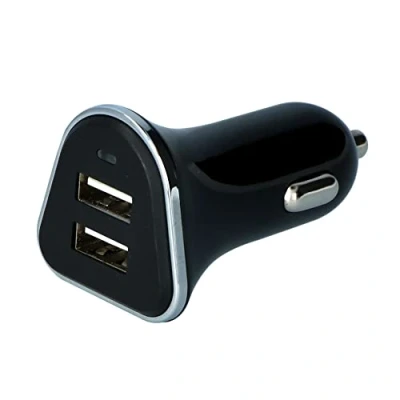 Imagen de CARPOINT 0517074 Cargador de coche para móvil 12 / 24 2 USB negro