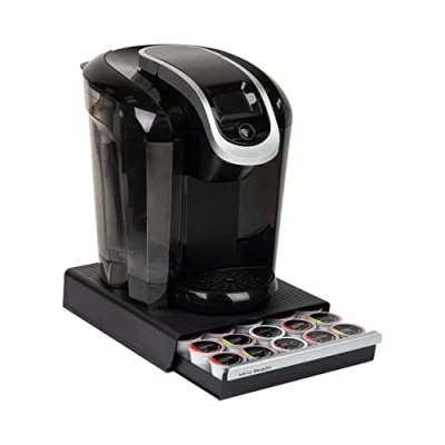 Imagen de Mind Reader Cajón y soporte para cápsulas de café una sola porción, estación 30 capacidades organizador almacenamiento, bandeja extraíble condimentos