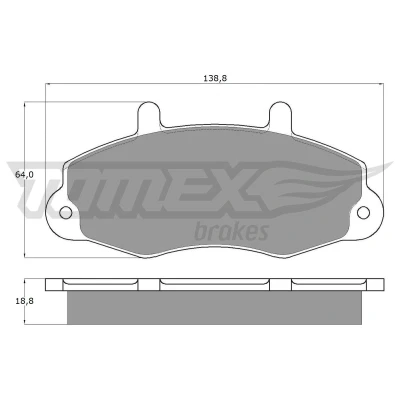 Imagen de TOMEX brakes TX 10 66 Juego de pastillas freno Eje delantero FORD: Transit Mk4 Furgón, Camión plataforma/Chasis, Bus