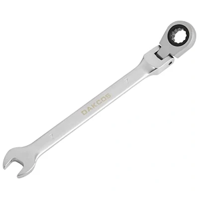 Imagen de DAKCOS Llave combinada flexible fija con carraca 7mm de trinquete articulada, Cr V